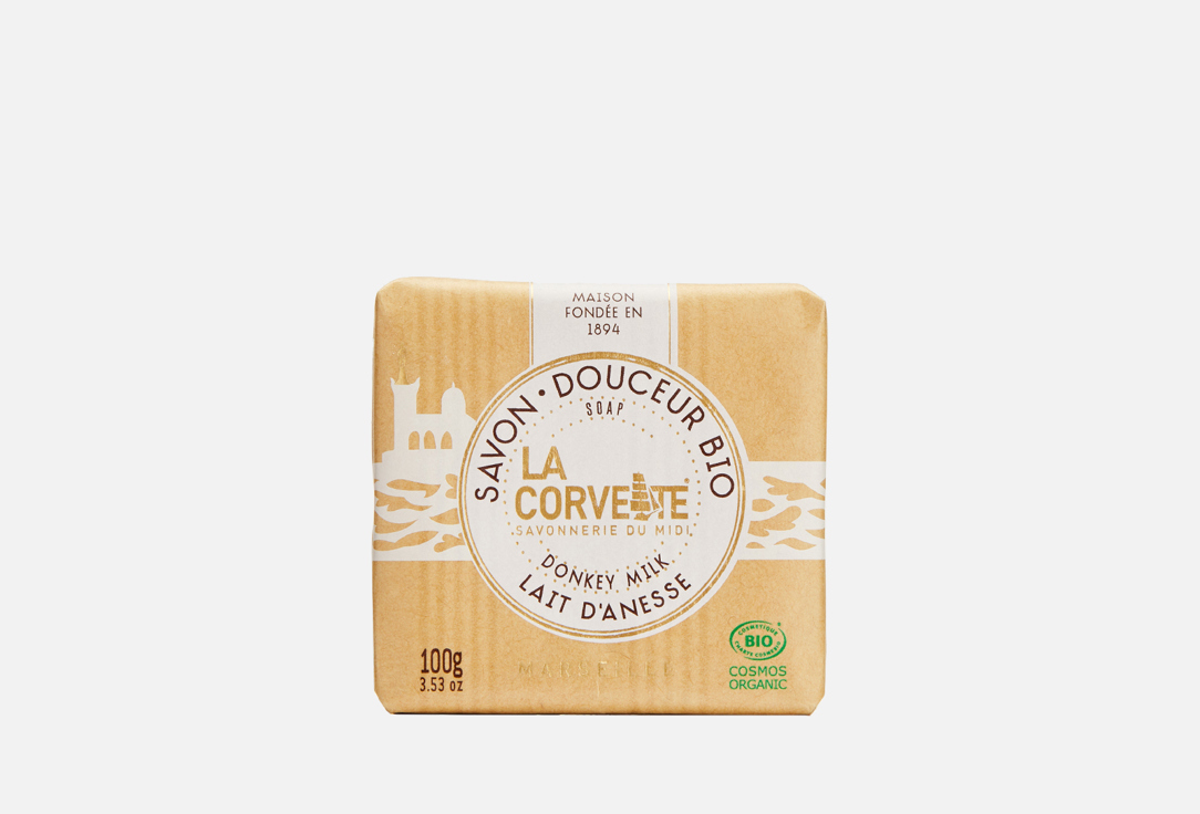 Органическое мыло LA CORVETTE Savon Douceur Bio LAIT D'ANESSE 100 г