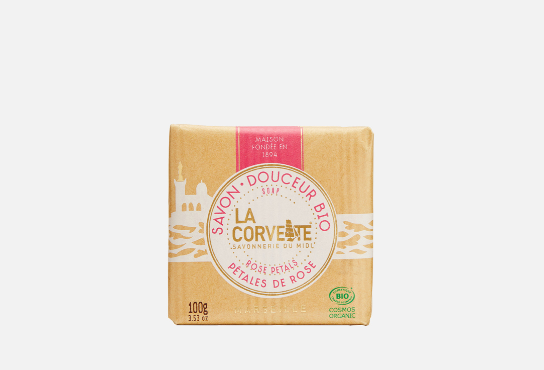 Органическое мыло LA CORVETTE Douceur Bio PETALES DE ROSE 100 г