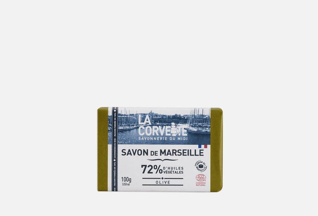 Традиционное марсельское оливковое мыло LA CORVETTE Savon de Marseille 100 г мыло la droguerie damelie марсельское 1 мл