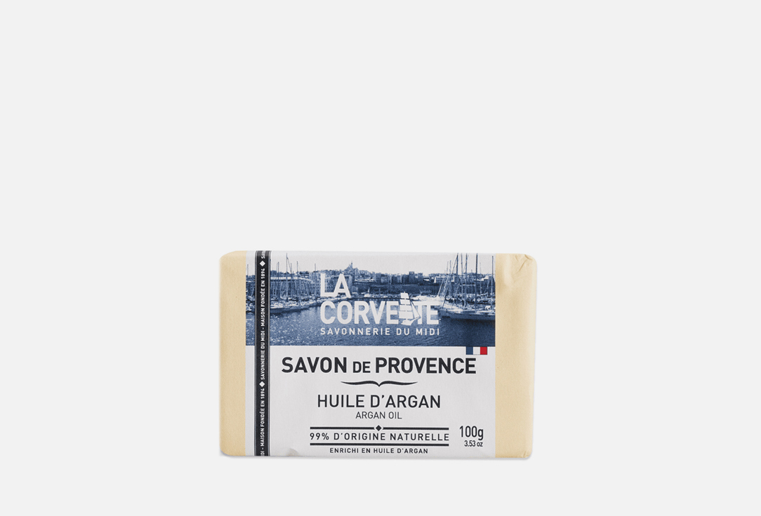 Прованское туалетное мыло  La Corvette Savon de Provence HUILE D'ARGAN 