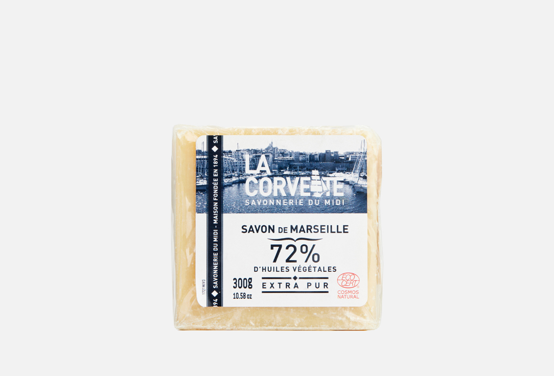 Традиционное марсельское растительное мыло LA CORVETTE Cube de Savon de Marseille 300 г цена и фото