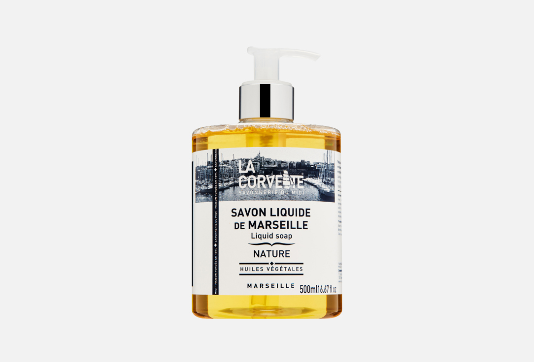 Жидкое мыло из Марселя LA CORVETTE Savon liquide de Marseille NATURE 500 мл средства для ванной и душа la corvette мыло жидкое из марселя для тела олива