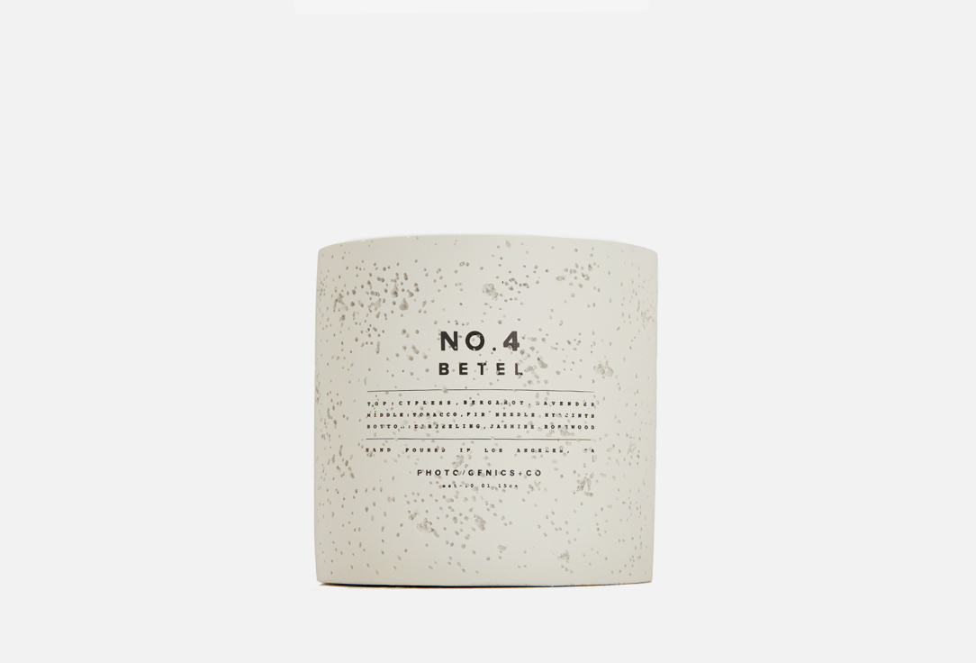 Свеча в керамической вазе PHOTO-GENICS + CO No.4 Betel Concrete Candle 255 г