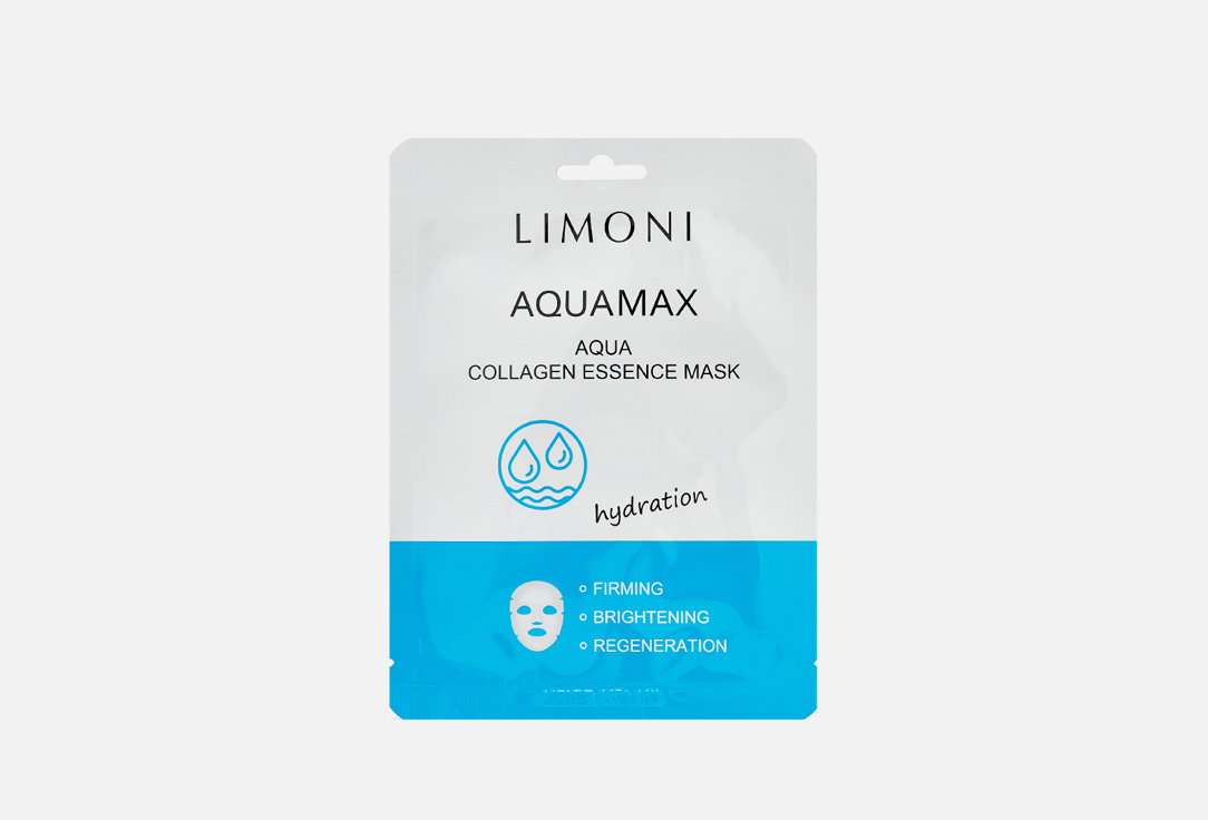 

Увлажняющая маска для лица с морской водой и коллагеном LIMONI, Aqua Collagen Essence Mask 1 шт
