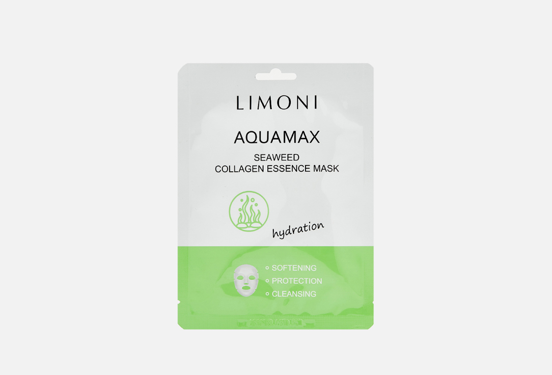 

Маска для лица с экстрактом морских водорослей и колагеном LIMONI, Seaweed Collagen Essence Mask 1 шт