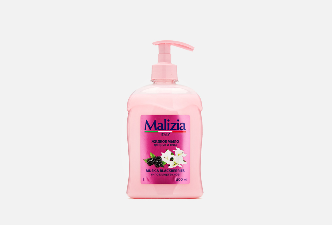 

Мыло с дозатором MALIZIA, LIQUID SOAP MUSK BLACKBERRY 500 мл