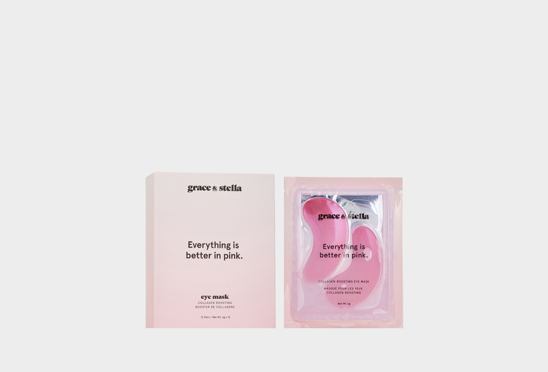 

Коллагеновые маски - патчи для области вокруг глаз, 12 пар GRACE&STELLA, Collagen Boosting Eye Mask 24 шт