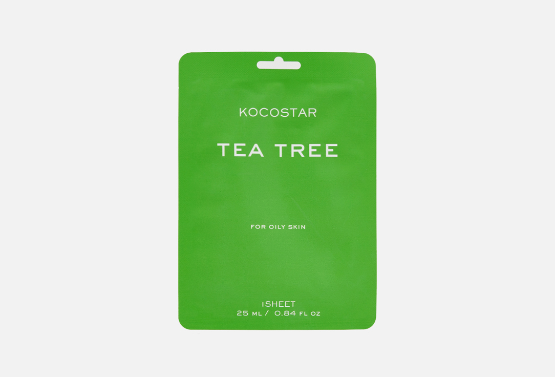 цена Тканевая маска для жирной кожи лица KOCOSTAR TEA TREE 1 шт