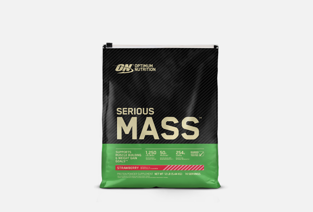 Изображение товара Гейнер Optimum Nutrition Serious mass клубника 5440 г для набора мышечной массы