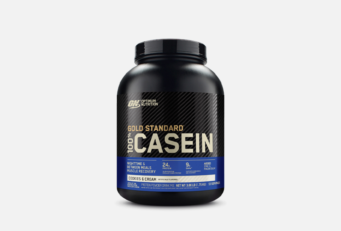 Изображение товара Протеин Optimum Nutrition 100% Casein печенье со сливками 1810 г для набора мышечной массы