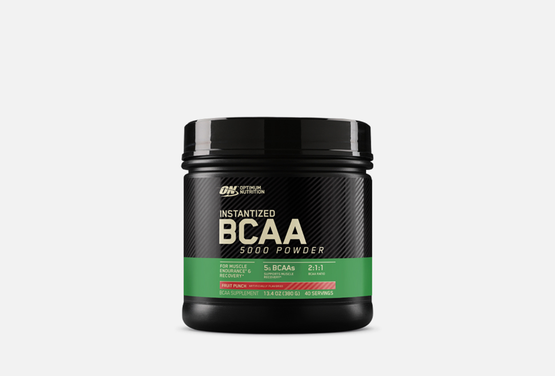 Комплекс аминокислот OPTIMUM NUTRITION Instantized BCAA 5000 Powder Fruit Punch 380 г be first bcaa 8 1 1 instantized powder 250 гр ананас