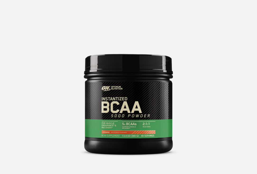 Комплекс аминокислот OPTIMUM NUTRITION Instantized BCAA 5000 Powder Orange 380 г be first bcaa 8 1 1 instantized powder 250 гр ананас