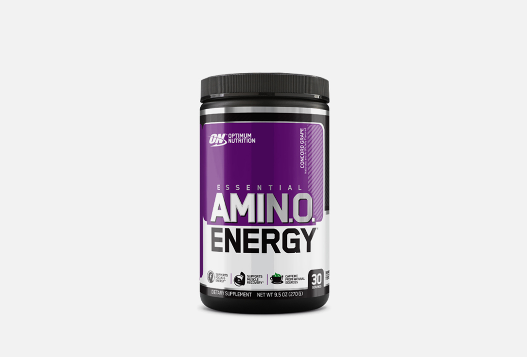 Комплекс аминокислот OPTIMUM NUTRITION Essential Amino Energy Concord Grape 270 г комплекс аминокислот в таблетках optimum nutrition super amino 2222 160 шт