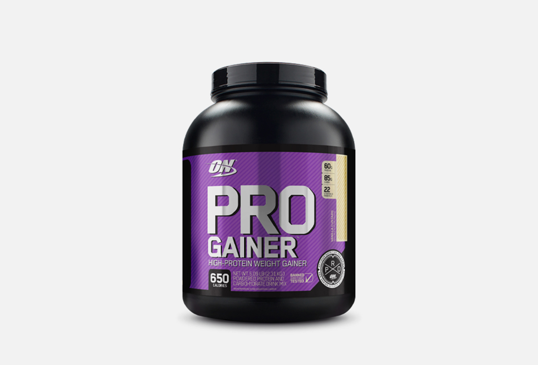 Изображение товара Гейнер OPTIMUM NUTRITION PRO Vanilla Custard для набора мышечной массы 2310 г