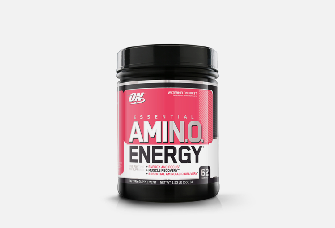 Комплекс аминокислот OPTIMUM NUTRITION Essential Amino Energy Watermelon 585 г комплекс аминокислот ultimate nutrition amino gold 325 tabs 1500 mg
