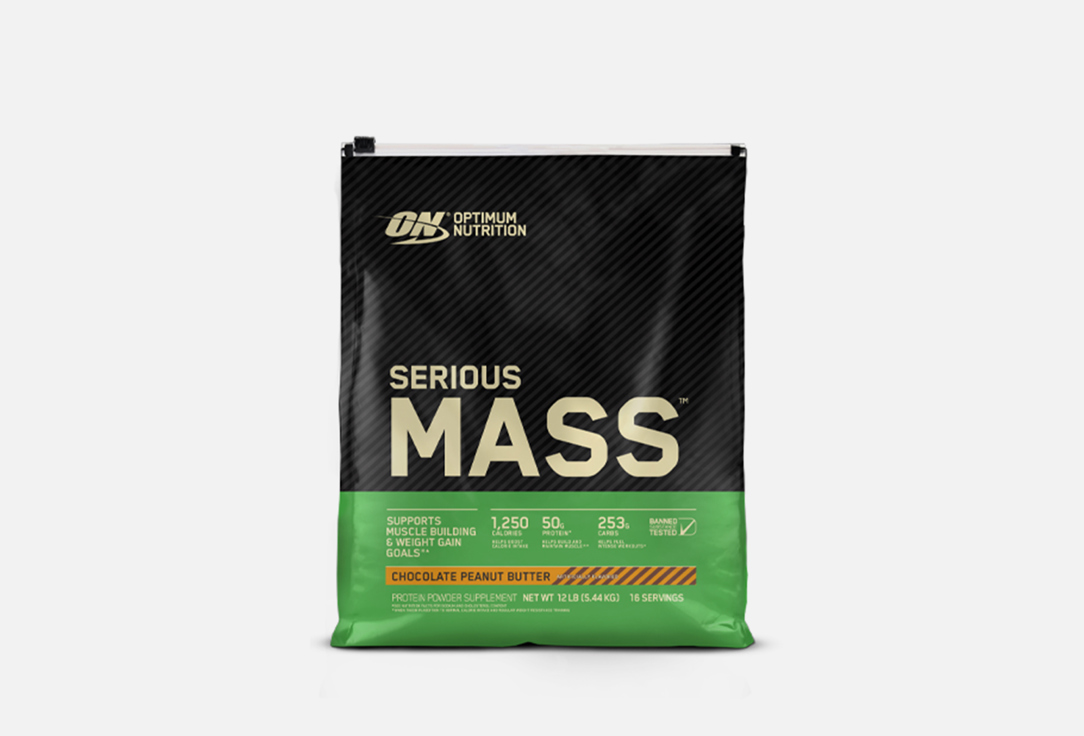 Изображение товара Гейнер Serious Mass Optimum Nutrition Шоколад-Арахисовое Масло 5440 г