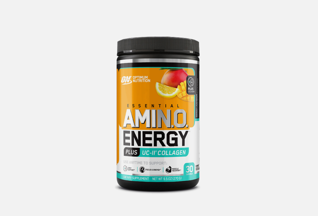 Комплекс аминокислот OPTIMUM NUTRITION Essential Amino Energy Plus UC - II Collagen Mango Lemonade 270 г