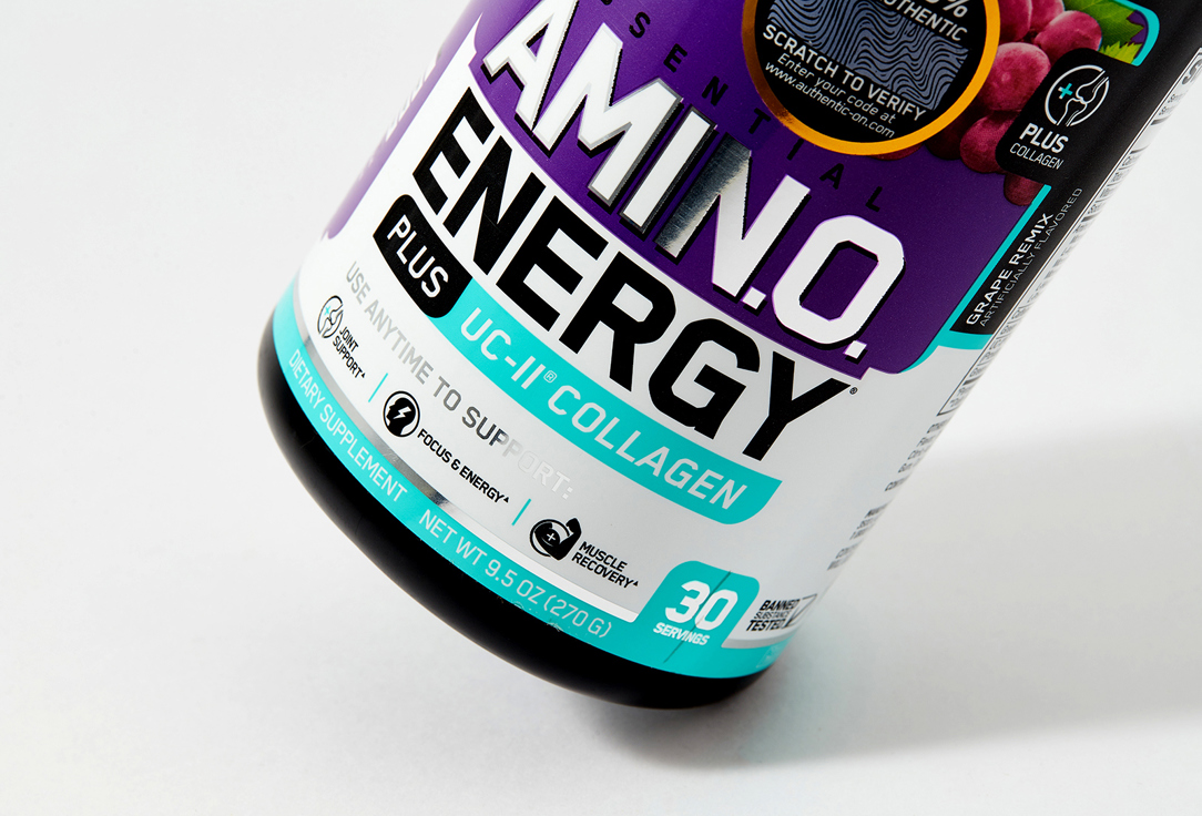 Комплекс аминокислот Optimum Nutrition Essential Amino Energy Plus UC - II Collagen Grape Remix 