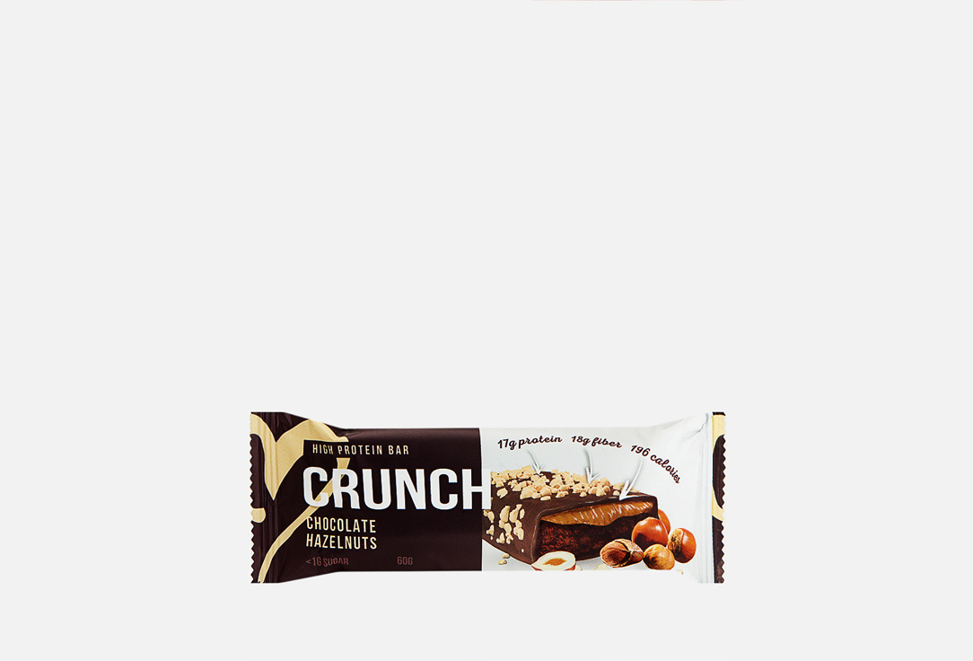 Четырёхслойный протеиновый батончик BOOTYBAR Crunch Bar Фундук в шоколаде 1 шт протеиновый батончик crunh bar 60 гр арбуз и дыня 16 шт