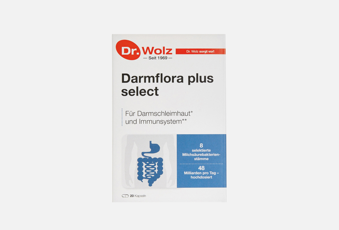 

Пробиотики DR. WOLZ, Darmflora plus select в капсулах 20 шт