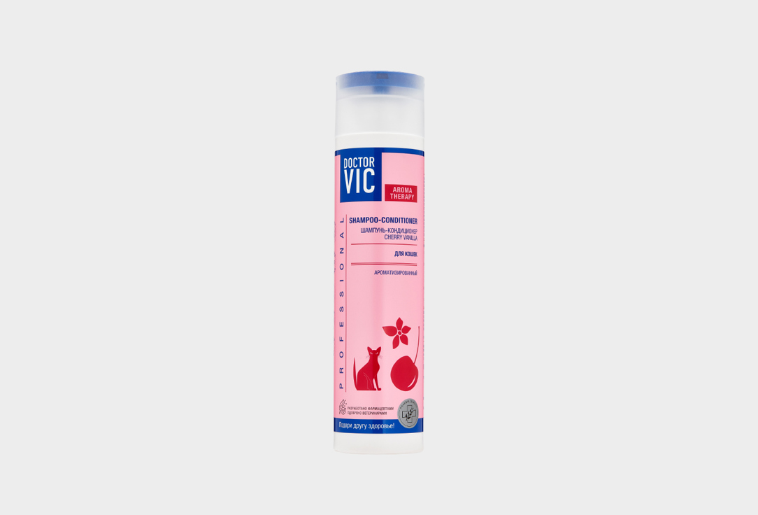 Шампунь-кондиционер для кошек всех пород Doctor VIC Cherry Vanilla 