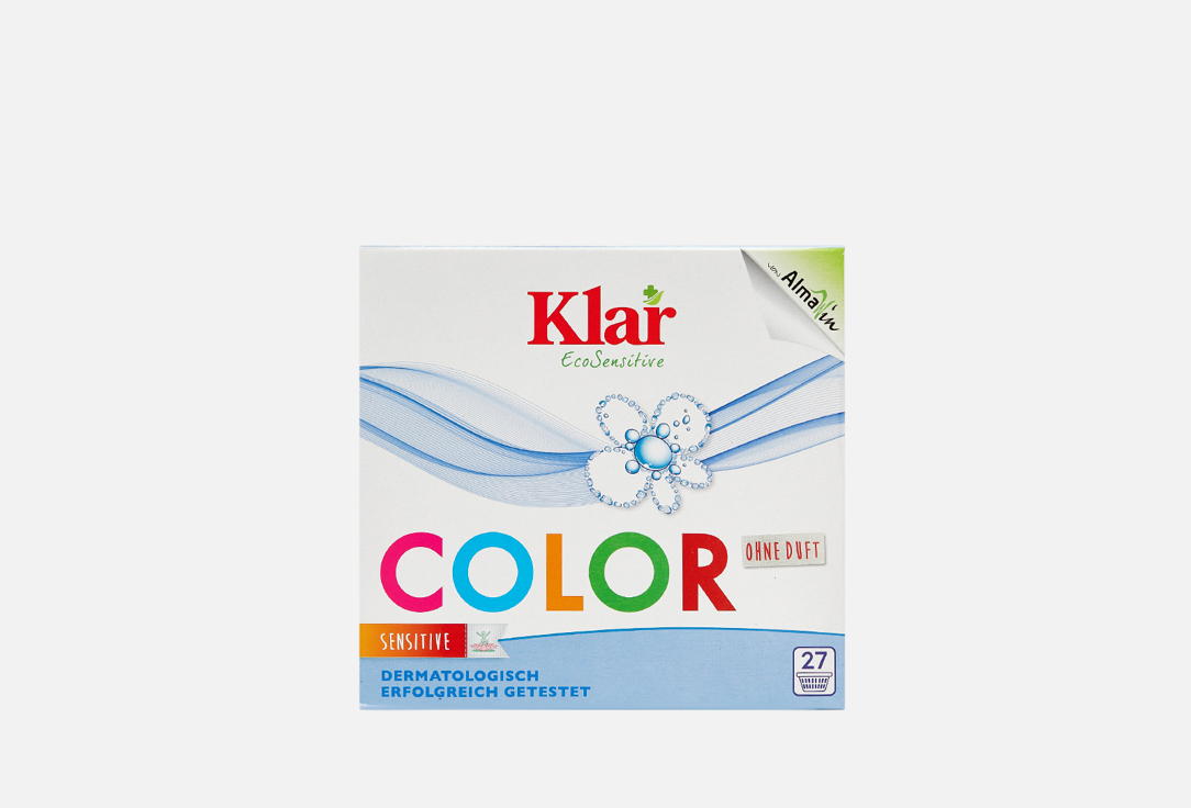 Стиральный порошок концентрированный для цветного белья гипоаллергенный ЭКО Klar washing powder color 