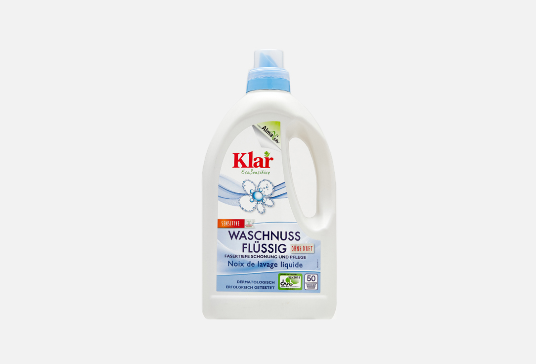 Жидкое средство на мыльном орехе для цветного и белого белья гипоаллергенное ЭКО Klar Soapnut Liquid Detergent  