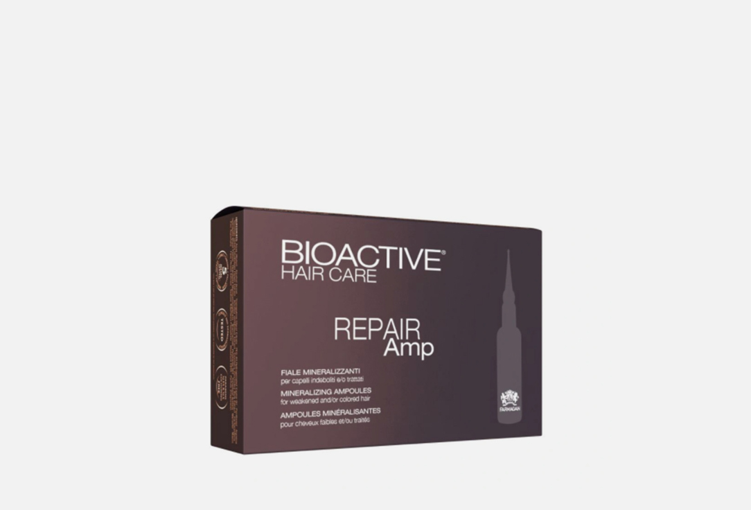 farmagan bioactive repair восстанавливающий шампунь repair shampoo 250 мл Восстанавливающий лосьон для волос FARMAGAN BIOACTIVE REPAIR AMP MINERALIZING AMPOULES 10 шт