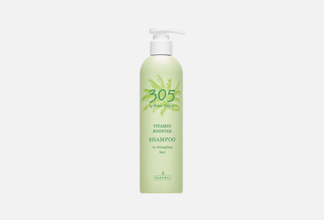 Шампунь для укрепления ослабленных волос 305 BY MIAMI STYLISTS Vitamin Booster Shampoo 300 мл средство для ногтей anny vitamin booster 15 мл