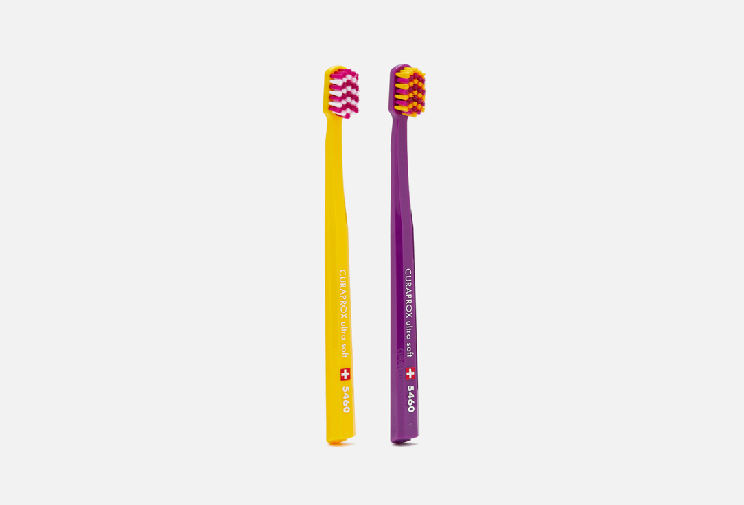 Зубные щетки для взрослых CURAPROX Ultrasoft, d 0,10 мм Duo Tiger 2022 2 шт набор сменных зубных щеток curaprox для дорожного набора be you розовый 1 шт