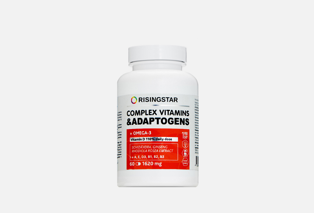 Комплекс витаминов и адаптогенов RISINGSTAR  с Омега-3 1620 мг 