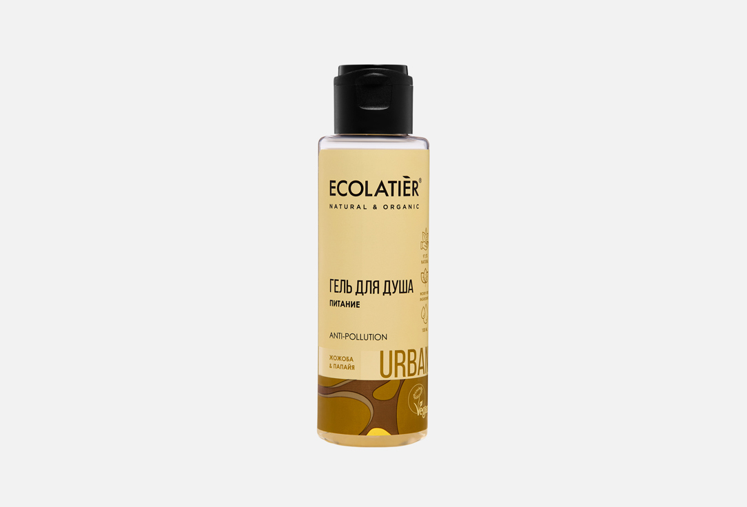 Изображение товара Гель для душа ECOLATIER Jojoba & Papaya натуральный уход и очищение 100 мл