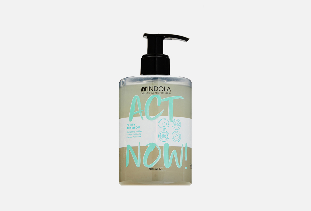 Очищающий шампунь INDOLA ACT NOW! Purify Shampoo 