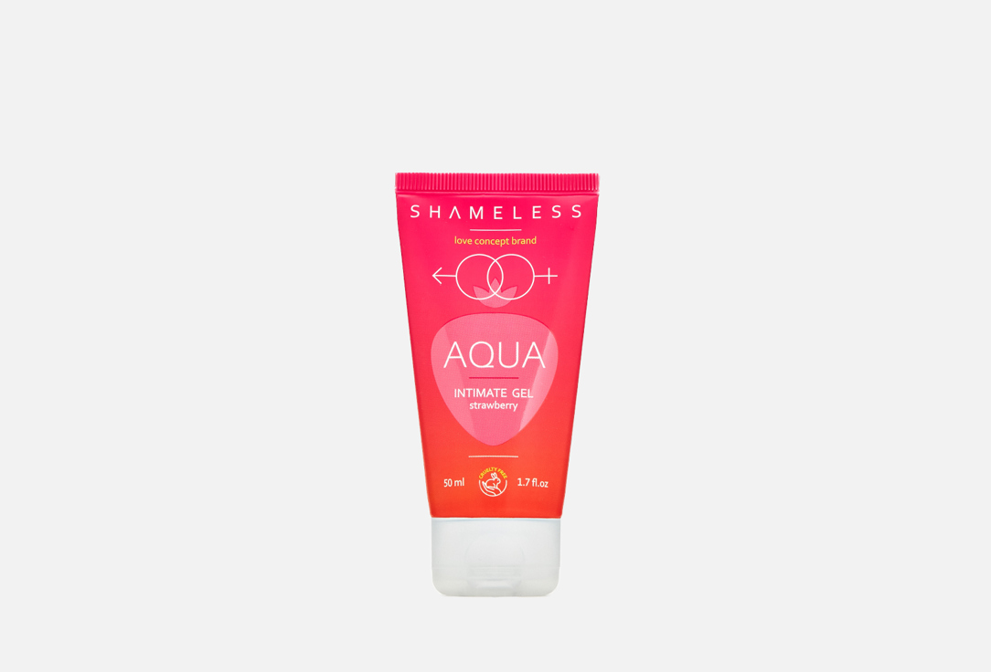 Интимная гель - смазка на водной основе, со вкусом клубники, с пантенолом Shameless Aqua Intimate gel strawberry 