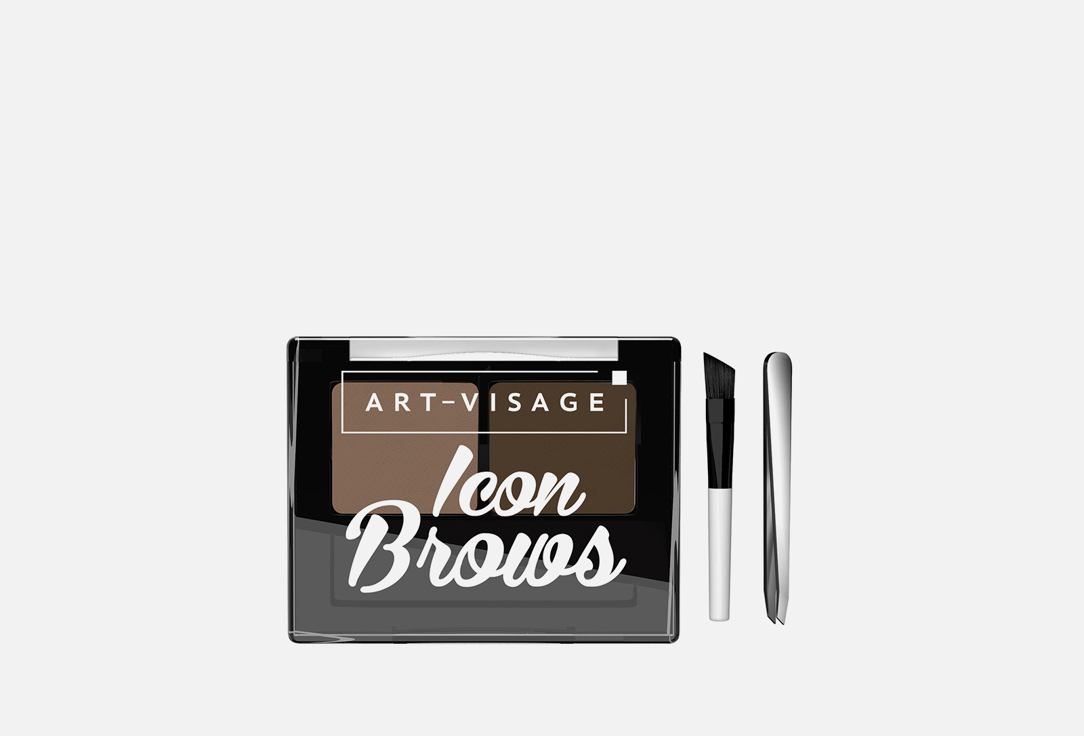 Двойные монохромные тени для бровей ART-VISAGE ICON BROWS 3.6 г карандаш для бровей автоматический art visage cinema brows 0 1 г