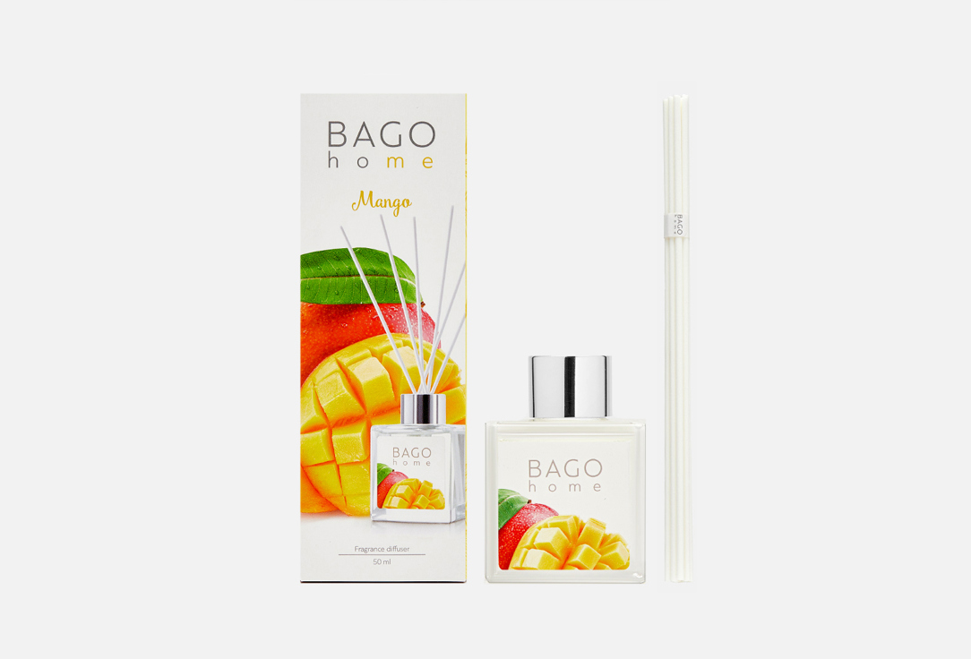Ароматический диффузор BAGO HOME Mango 50 мл диффузор ароматический oxygen home грейпфрут и манго 50 мл