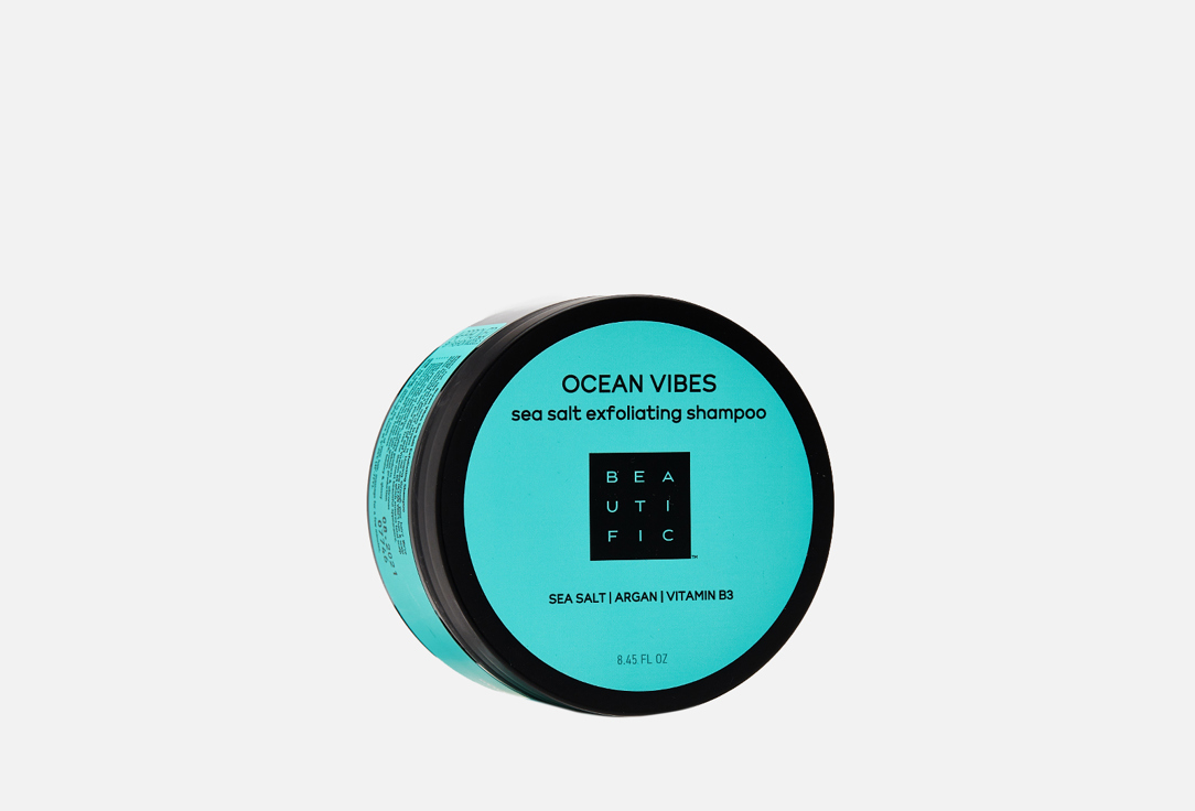 Изображение товара Пенящийся скраб для волос и скальпа BEAUTIFIC Ocean Vibes Sea Salt Exfoliating Shampoo