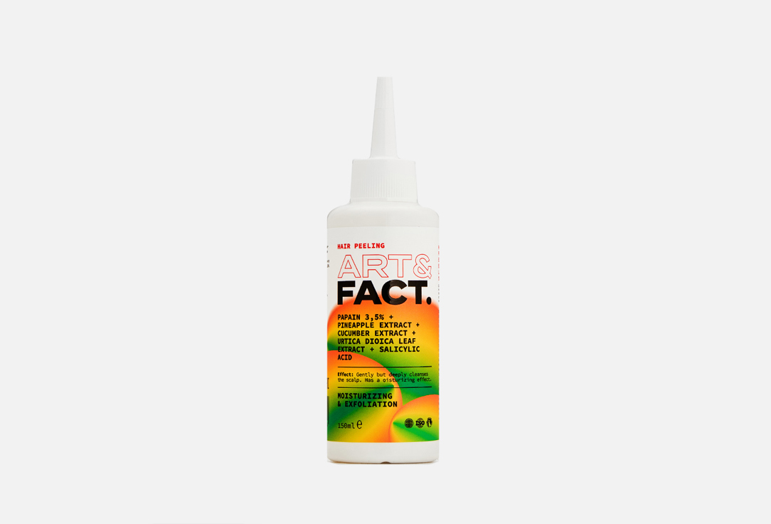 цена Очищающий и увлажняющий энзимный пилинг для кожи головы и волос ART & FACT Papain3,5%+Pineapple Extract+Cucumber Extract 150 мл