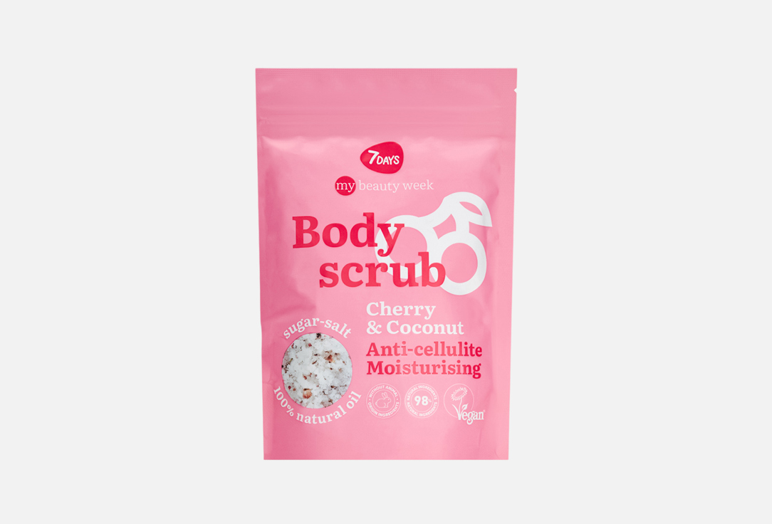 Изображение товара Скраб для тела сахарно-солевой увлажняющий 7DAYS MY BEAUTY WEEK CHERRY&COCONUT