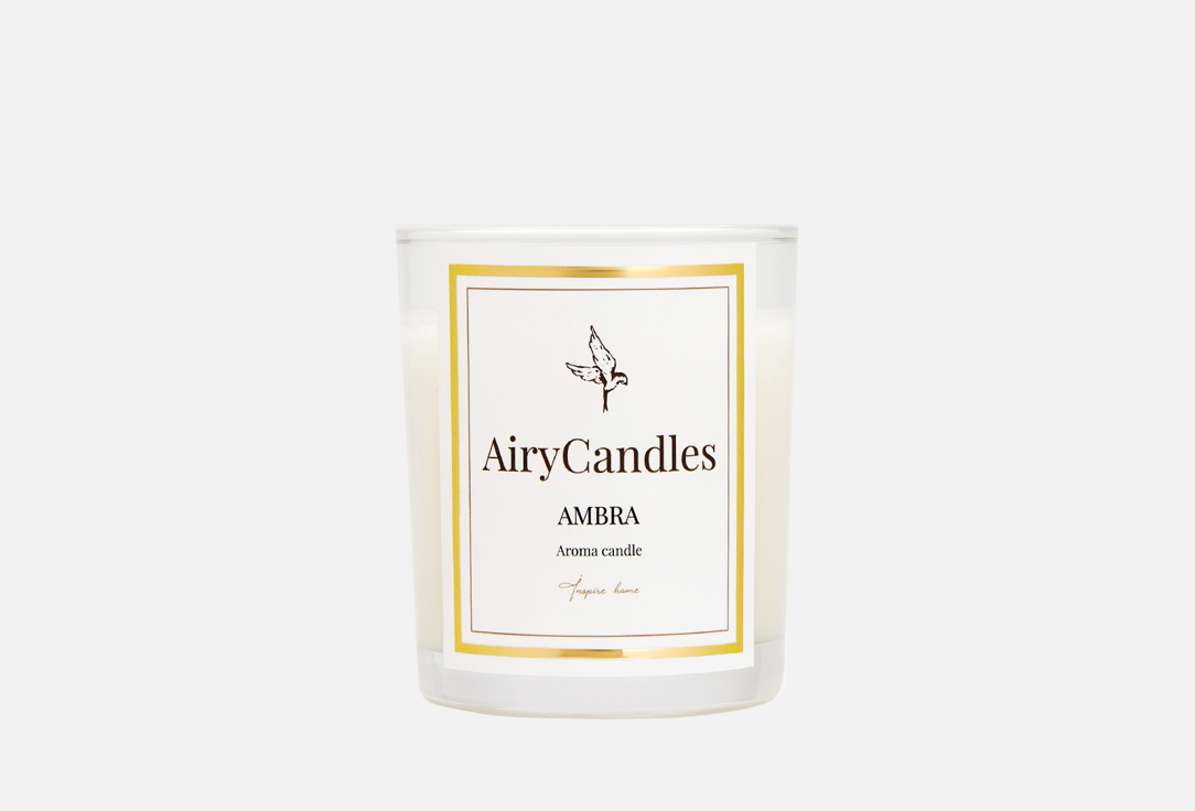Свеча ароматическая с хлопковым фитилем AiryCandles AMBRA 