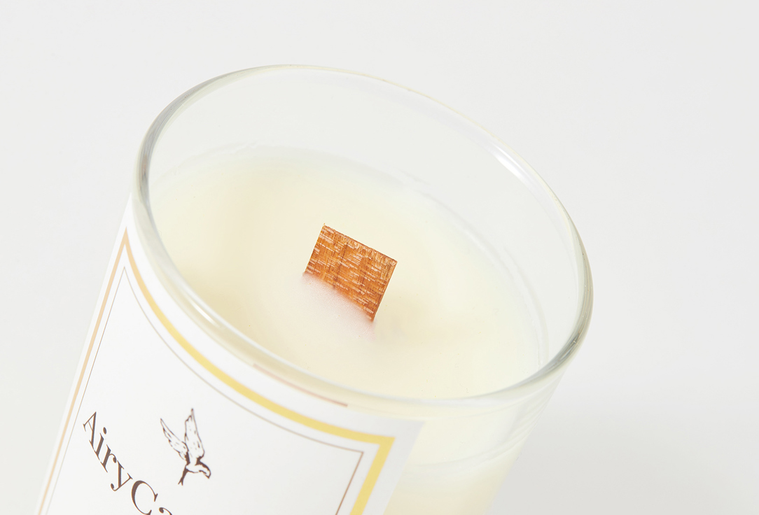 

Свеча ароматическая с деревянным фитилем AIRYCANDLES, Белый, TOBACCO VANILLE 300 мл
