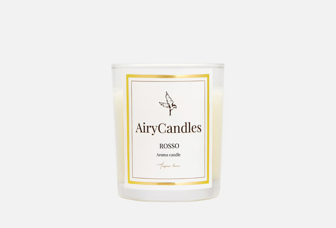 Изображение товара Ароматическая свеча AiryCandles ROSSO с деревянным фитилем 190 мл