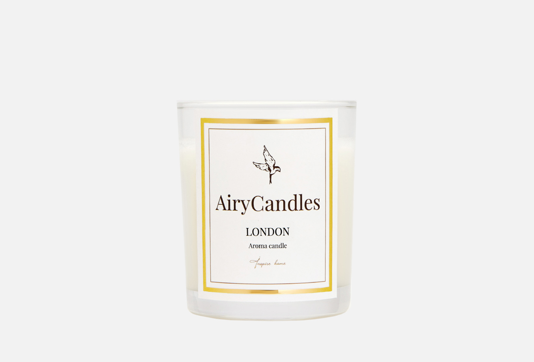 Свеча ароматическая с деревянным фитилем AIRYCANDLES LONDON 190 мл