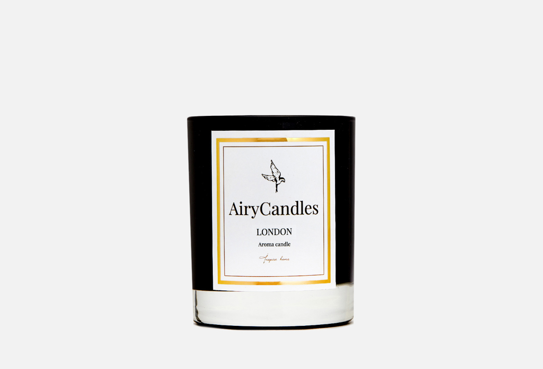 Изображение товара Ароматическая свеча AiryCandles London Black Edition 300 мл с деревянным фитилем