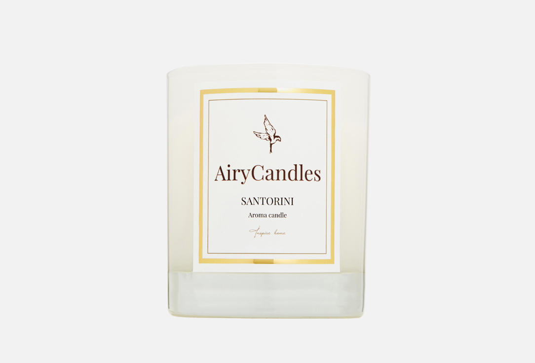 

Свеча ароматическая с деревянным фитилем AIRYCANDLES, Белый, SANTORINI White Edition 300 мл