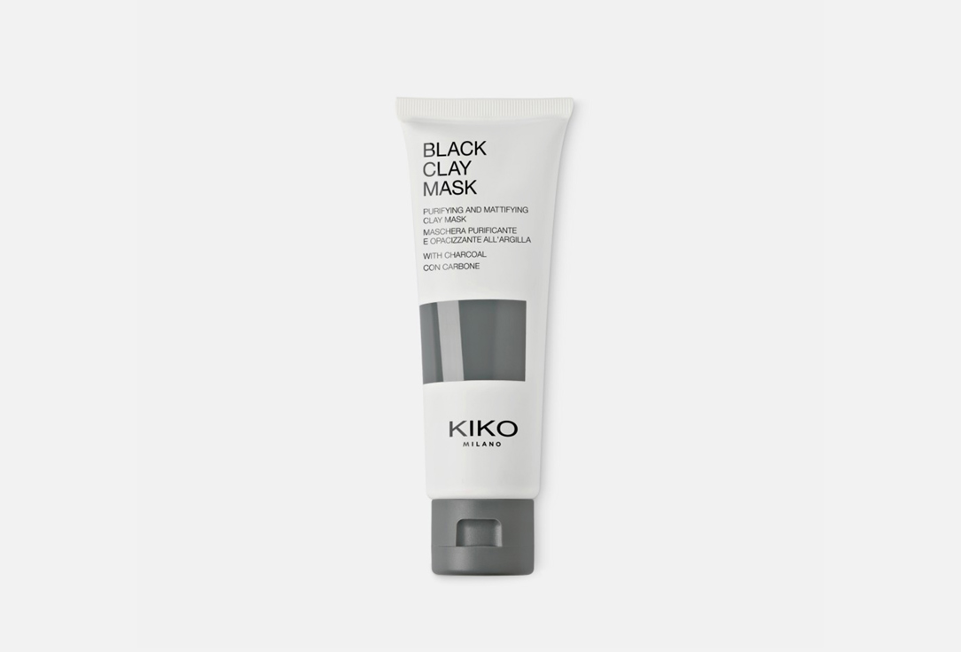 Очищающая матирующая маска для лица с углем и черной глиной KIKO MILANO BLACK CLAY MASK 50 мл в4 детокс крем д лица с углем 50мл