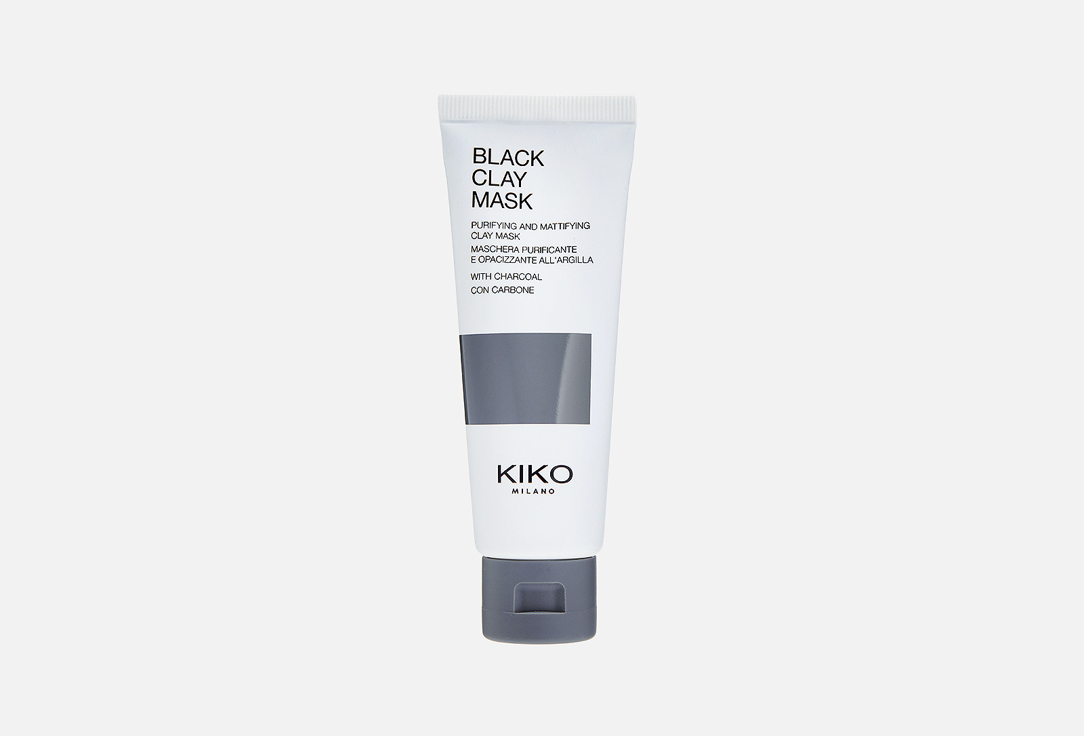 Очищающая матирующая маска для лица с углем и черной глиной KIKO MILANO BLACK CLAY MASK 