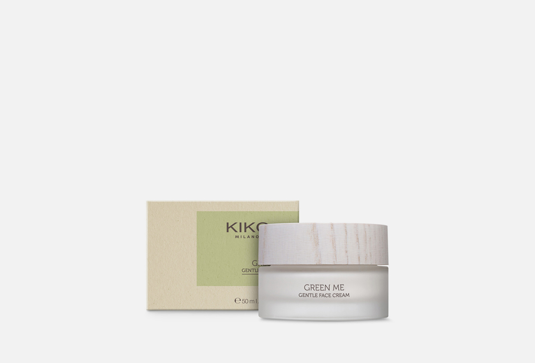 Увлажняющий крем для лица KIKO MILANO GREEN ME GENTLE FACE CREAM палитра для лица с 6 пудрами kiko milano smart essential face palette 16 гр