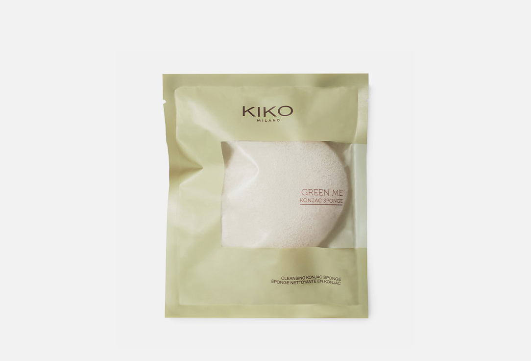 

Спонж для очищения и отшелушивания кожи лица KIKO MILANO, GREEN ME KONJAC SPONGE 1 шт