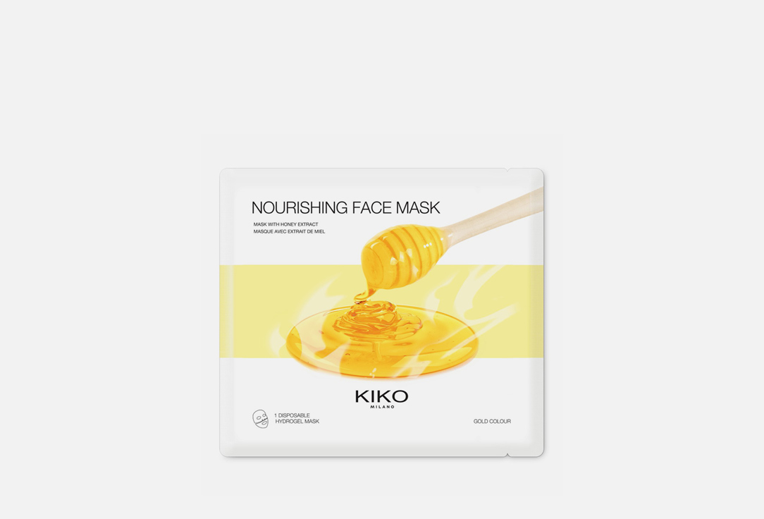 Увлажняющая гидрогелевая маска для лица с экстрактом меда KIKO MILANO NOURISHING FACE MASK 1 шт точилка kiko milano single sharpener 1 шт